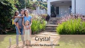  Presentation with garden - Slide deck featuring adobe - portrait of family standing together background and a lemonade colored foreground