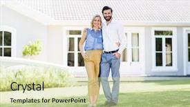  Presentation with happy sad adoption custody - PPT layouts enhanced with adobe - portrait of happy couple standing background and a  colored foreground