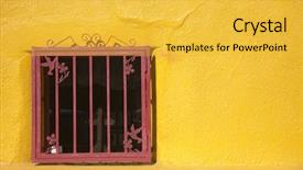  Presentation with blue red and yellow - Audience pleasing presentation theme consisting of adobe - red window in a yellow backdrop and a yellow colored foreground