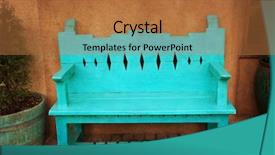  Presentation with turquoise - Presentation theme consisting of adobe - turquoise bench in santa fe background and a coral colored foreground