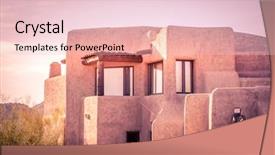  Presentation with arizona - Slide deck with adobe architecture style house arizona background and a lemonade colored foreground