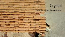  Presentation with brick wall - Presentation theme enhanced with adobe colors - brick wall great for textures background and a coral colored foreground