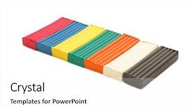  Presentation with color - Colorful PPT theme enhanced with adobe colors - color plasticine isolated on white backdrop and a white colored foreground