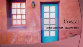  Presentation with tucson - Presentation theme consisting of adobe colors - colorful entrance in tucson arizona background and a coral colored foreground