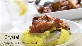  Presentation with filipino - Beautiful PPT theme featuring adobo over yellow rice filipino backdrop and a yellow colored foreground