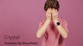  Presentation with adolescence - Presentation theme with adolescence-emotions-and-experiences-portrait background and a  colored foreground