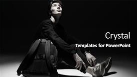  Presentation with teenager alone - PPT layouts enhanced with adolescence-transitional-age-problems-depression background and a black colored foreground