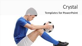  Presentation with football play diagram - Amazing PPT theme having adolescent depression - depressed teenage football player sitting backdrop and a white colored foreground