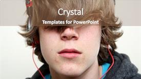  Presentation with listening - Slides having adolescent depression - teenager listening to music hiding background and a tawny brown colored foreground