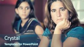  Presentation with teenage depression - Theme featuring adolescent depression - teenager problems - sad background and a ocean colored foreground