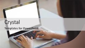  Presentation with school cerrmony - Presentation consisting of adolescent development - schoolgirl using laptop in classroom background and a light gray colored foreground