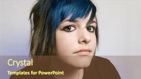 Presentation with teen girl - Slide set with adolescent differences - blue hair teen girl emo background and a tawny brown colored foreground
