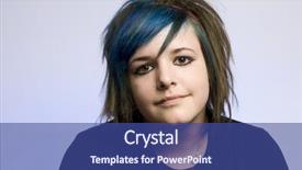  Presentation with teen girl - Colorful presentation design enhanced with adolescent differences - blue hair teen girl emo backdrop and a ocean colored foreground