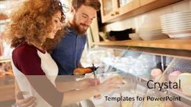  Presentation with mango juice fresh tropical fruit - PPT theme enhanced with adolescent differences - couple in love chooses background and a coral colored foreground