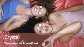  Presentation with adolescent girls - Beautiful presentation design featuring adolescent health - overhead view of two teenage backdrop and a tawny brown colored foreground