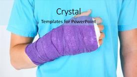  Presentation with teen - Amazing theme having adolescent health - purple bandage on the broken backdrop and a arctic colored foreground