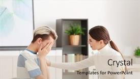  Presentation with teenager development - Amazing presentation design having adolescent health - young female psychologist working backdrop and a soft green colored foreground