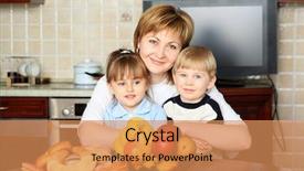  Presentation with home black family - Cool new theme with adolescence nutrition - happy family having a meal backdrop and a coral colored foreground