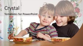  Presentation with nutrition - PPT theme featuring adolescence nutrition - lunch time background and a  colored foreground