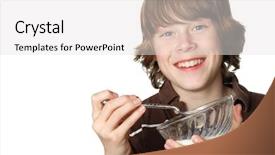  Presentation with get ready - Colorful slides enhanced with adolescence nutrition - ready for seconds backdrop and a light gray colored foreground