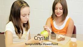  Presentation with school lunch - Audience pleasing presentation theme consisting of banking facilities - office building with a empty backdrop and a light blue colored foreground.