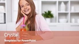 Presentation with broad - Colorful slides enhanced with adolescence nutrition - young teenager girl enjoy backdrop and a coral colored foreground