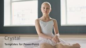  Presentation with adolescent - Presentation theme enhanced with adolescent-schoolgirl-in-white-tutu background and a coral colored foreground