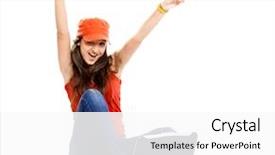  Presentation with adolescent - Audience pleasing slide deck consisting of adolescent teens - beautiful young female student backdrop and a white colored foreground