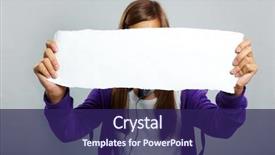  Presentation with girl teens - Beautiful PPT theme featuring adolescent teens - image of teenage girl backdrop and a navy blue colored foreground