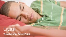  Presentation with teenage pregnancy - Theme featuring adolescent teens - teenage boy lying in bed background and a coral colored foreground