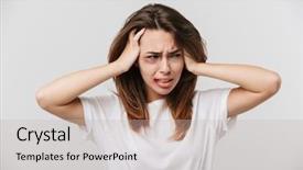  Presentation with trauma - Audience pleasing slide set consisting of adolescent trauma - image of a scared disabled backdrop and a soft green colored foreground