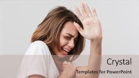  Presentation with trauma - Cool new slide deck with adolescent trauma - image of a scared disabled backdrop and a coral colored foreground