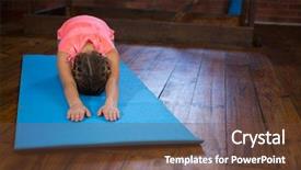  Presentation with girl teens - Colorful theme enhanced with warmups - teenage girl practicing yoga backdrop and a  colored foreground