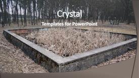  Presentation with ukraine - Theme with adolf hitler bunker remains decorative background and a dark gray colored foreground