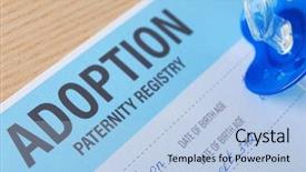  Presentation with adoption - PPT theme with adoption paternity registry with pacifier background and a light blue colored foreground