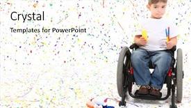 Presentation with disabled child - Beautiful presentation theme featuring adorable 2 year old child backdrop and a cream colored foreground