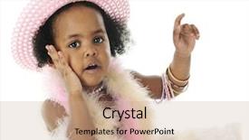  Presentation with bangles - Colorful presentation design enhanced with adorable 2 year old diva backdrop and a coral colored foreground