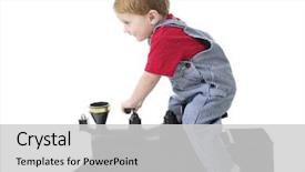  Presentation with train - Cool new PPT theme with adorable 2-year-old train backdrop and a light gray colored foreground