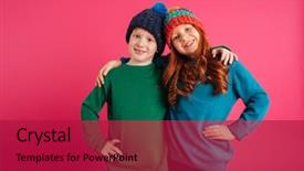  Presentation with children at camp - Cool new presentation with adorable adoloscence - photo of two happy little backdrop and a crimson colored foreground