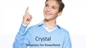  Presentation with teen bully - Slide set featuring adorable adoloscence - portrait of cheerful teen boy background and a light blue colored foreground