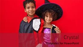  Presentation with halloween - Slide deck enhanced with adorable-african-american-boy background and a crimson colored foreground