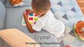  Presentation with learning - Slide set featuring adorable-african-american-toddler-learning background and a lemonade colored foreground