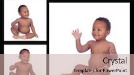  Presentation with diaper - Amazing slide set having adorable african baby in diaper backdrop and a coral colored foreground