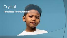  Presentation with blue eyes - Amazing presentation having adorable-african-child-of-elementary backdrop and a teal colored foreground