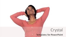  Presentation with pink white - PPT theme having adorable-african-woman-with-pink background and a lemonade colored foreground