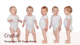  Presentation with babies - Audience pleasing theme consisting of adorable babies learning to walk backdrop and a lemonade colored foreground