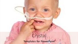  Presentation with disease - Amazing PPT theme having adorable-baby-beating-the-disease backdrop and a coral colored foreground