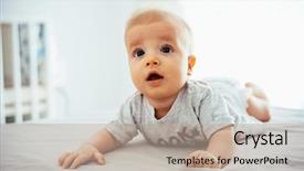  Presentation with 2nd birthday for baby boy - Slides with adorable baby boy having tummy background and a mint green colored foreground