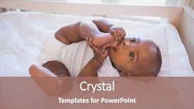  Presentation with 2nd birthday for baby boy - Slides enhanced with adorable baby boy lying background and a coral colored foreground