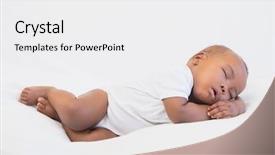  Presentation with sleeping baby - Amazing PPT layouts having adorable baby boy sleeping peacefully backdrop and a white colored foreground